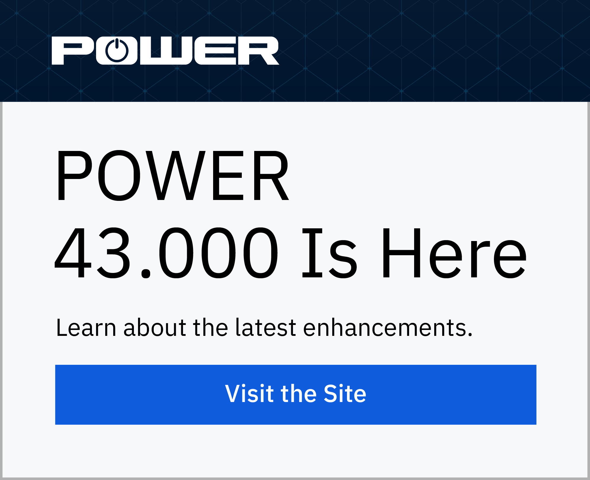 POWER v.43.00 is here
